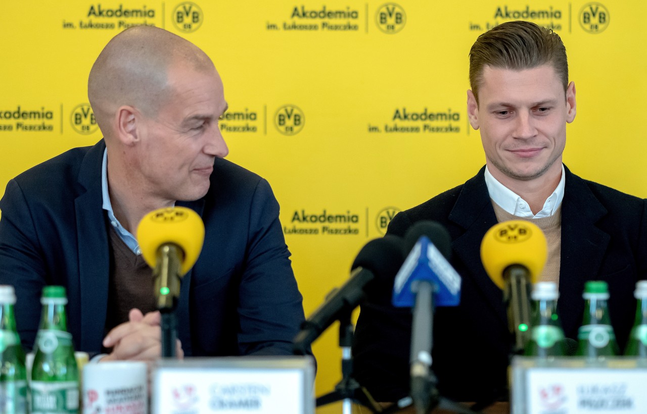 Carsten Cramer und Lukasz Piszczek informieren über die weiteren Schritte der „BVB-Akademie Lukasz Piszczek“, die Borussia Dortmund unterstützt.