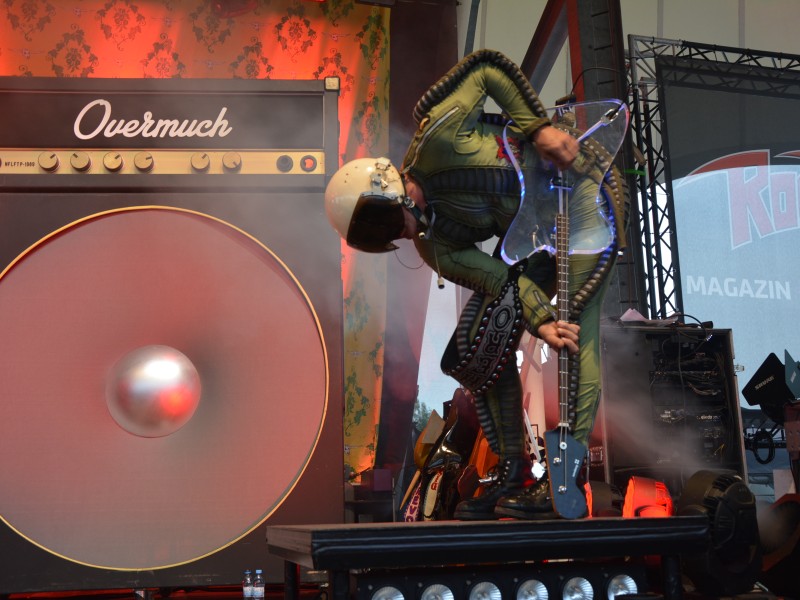 Die Band D.A.D. bei ihrem Auftritt im Amphitheater Gelsenkirchen. Dort fand wieder das Rock Hard Festival statt.
