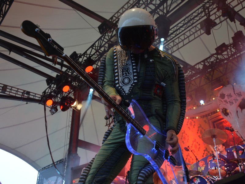 Die Band D.A.D. bei ihrem Auftritt im Amphitheater Gelsenkirchen. Dort fand wieder das Rock Hard Festival statt.