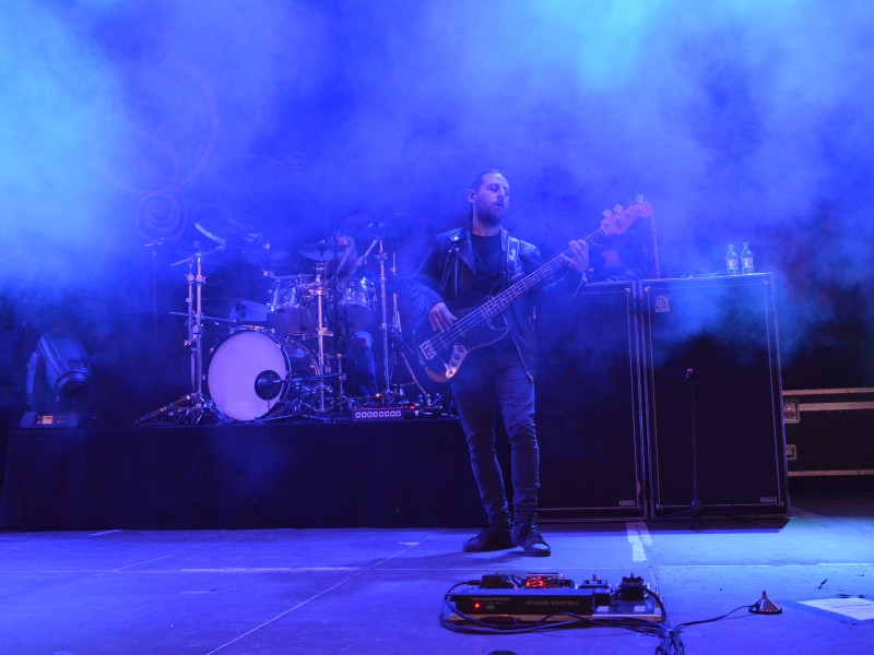 Die Band Opeth bei ihrem Auftritt im Amphitheater Gelsenkirchen. Dort fand wieder das Rock Hard Festival statt.