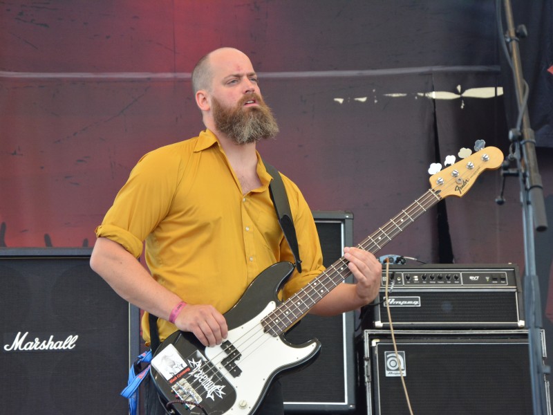 Die Band Blood Ceremony bei ihrem Auftritt im Amphitheater Gelsenkirchen. Dort fand wieder das Rock Hard Festival statt.