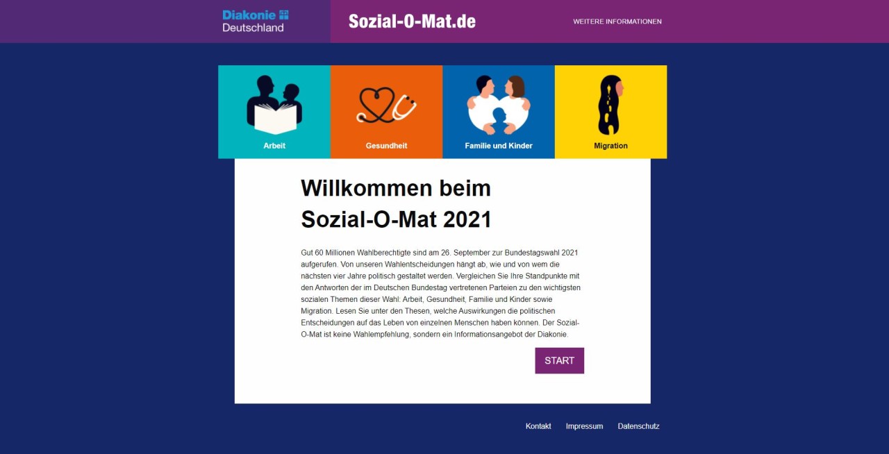 Der Sozial-O-Mat zur Bundestagswahl 2021. 