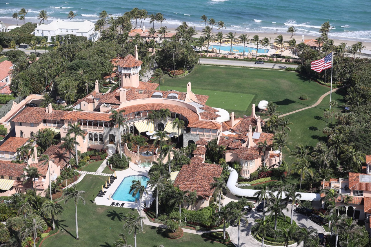 Luftaufnahme des Mar-a-Lago Clubs in Palm Beach am 1. März 2021.