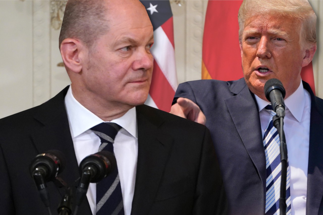 Geht hart mit Olaf Scholz ins Gericht: Donald Trump. 