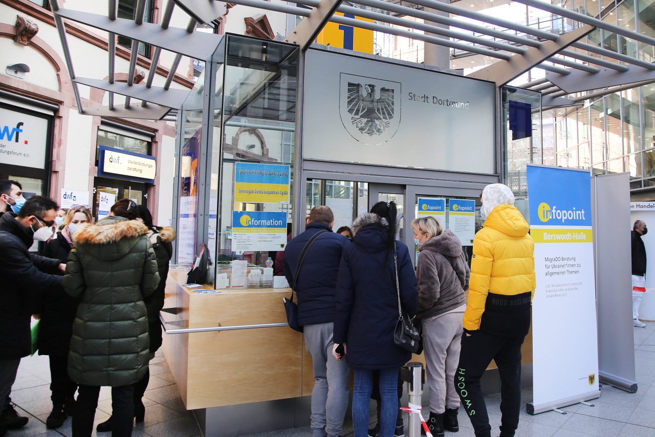 Flüchtlinge aus der Ukraine strömen nach Dortmund. 