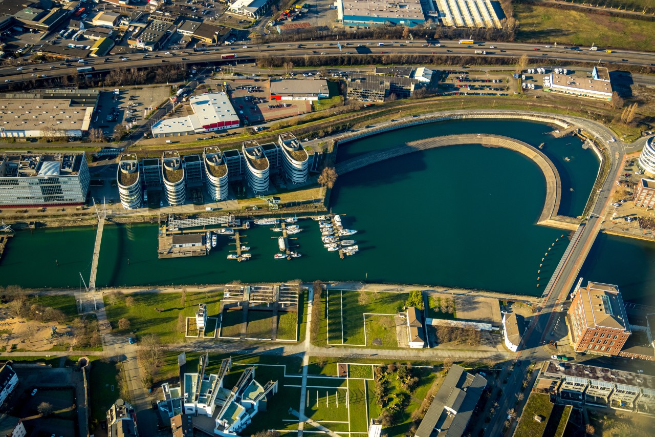 Beste Lage am Innenhafen in Duisburg: „The Curve“ ist bisher unbebaut. (Archivfoto)