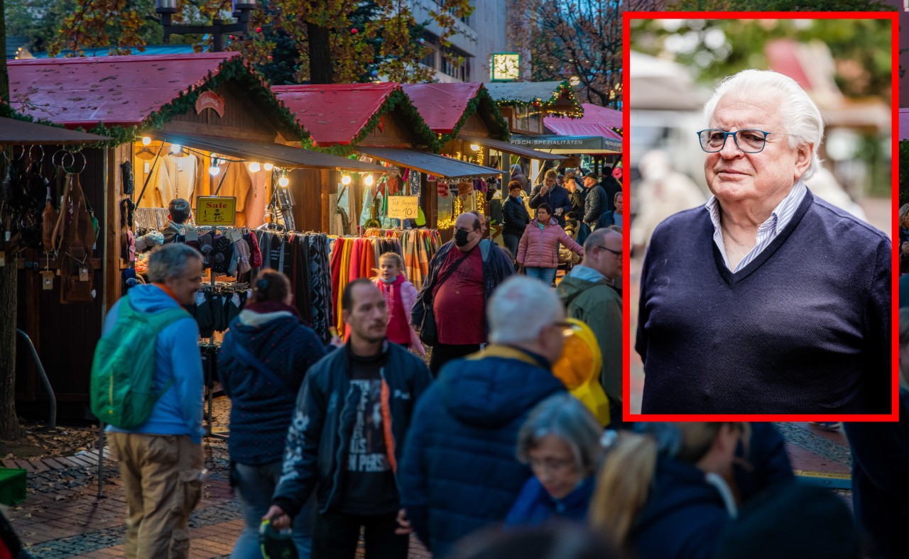 Weihnachtsmarkt in Essen: Veranstalter Leon Finger ist vom bisherigen Verlauf überrascht.