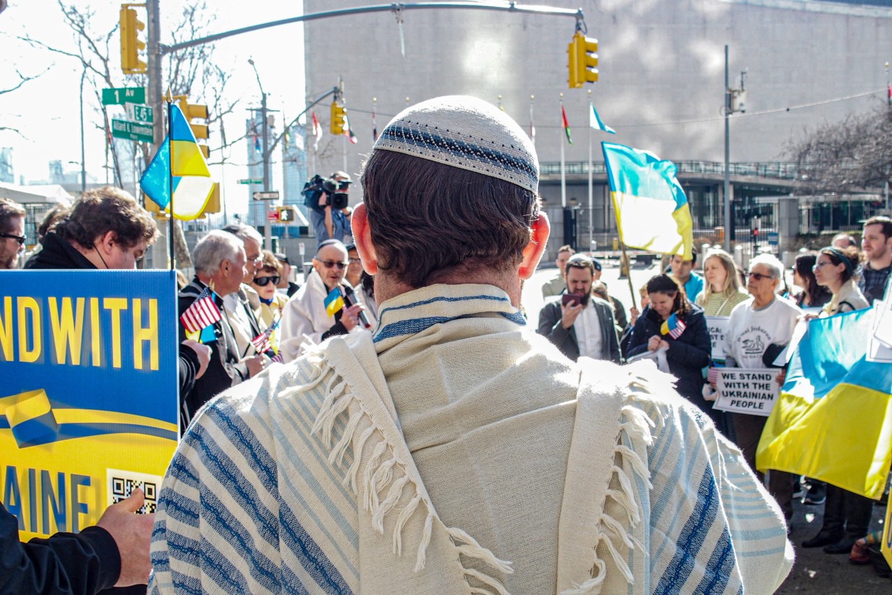 Juden demonstrieren für die Ukraine. (Symbolfoto)