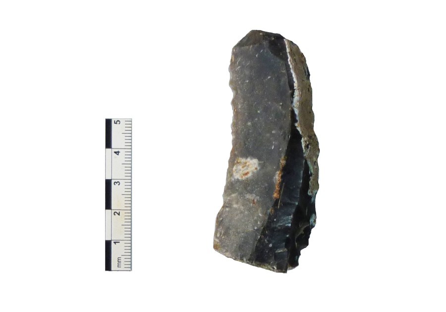 Die gefundene Klinge aus Feuerstein ist über 5.000 Jahre alt.