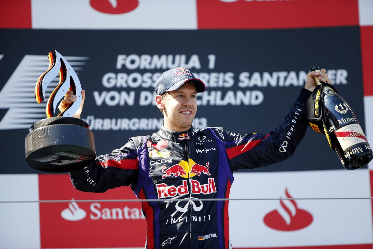 2013 beim Formel 1-Rennen am Nürburgring siegte Sebastian Vettel.