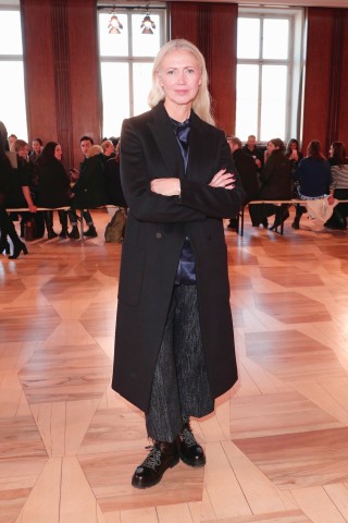 Vogue-Chefredakteurin Christiane Arp im Berliner Mode Salon Kronprinzenpalais. Dort präsentiert Antonia Goy am Dienstag ihre neueste Kollektion für den kommenden Herbst und Winter.