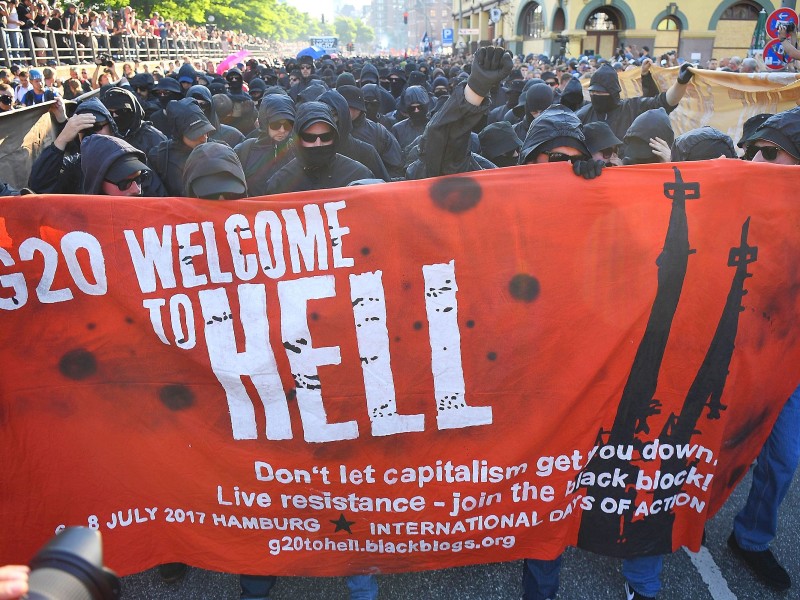 Am Donnerstagnachmittag hatte sich die Anti-G20-Demo „Welcome to Hell“ angekündigt.