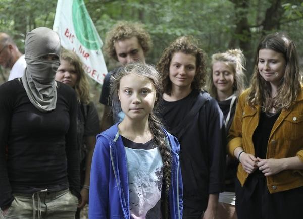 Dieser Foto von Greta Thunberg im Hambacher Forst am Wochenende sorgte für Aufregung. 