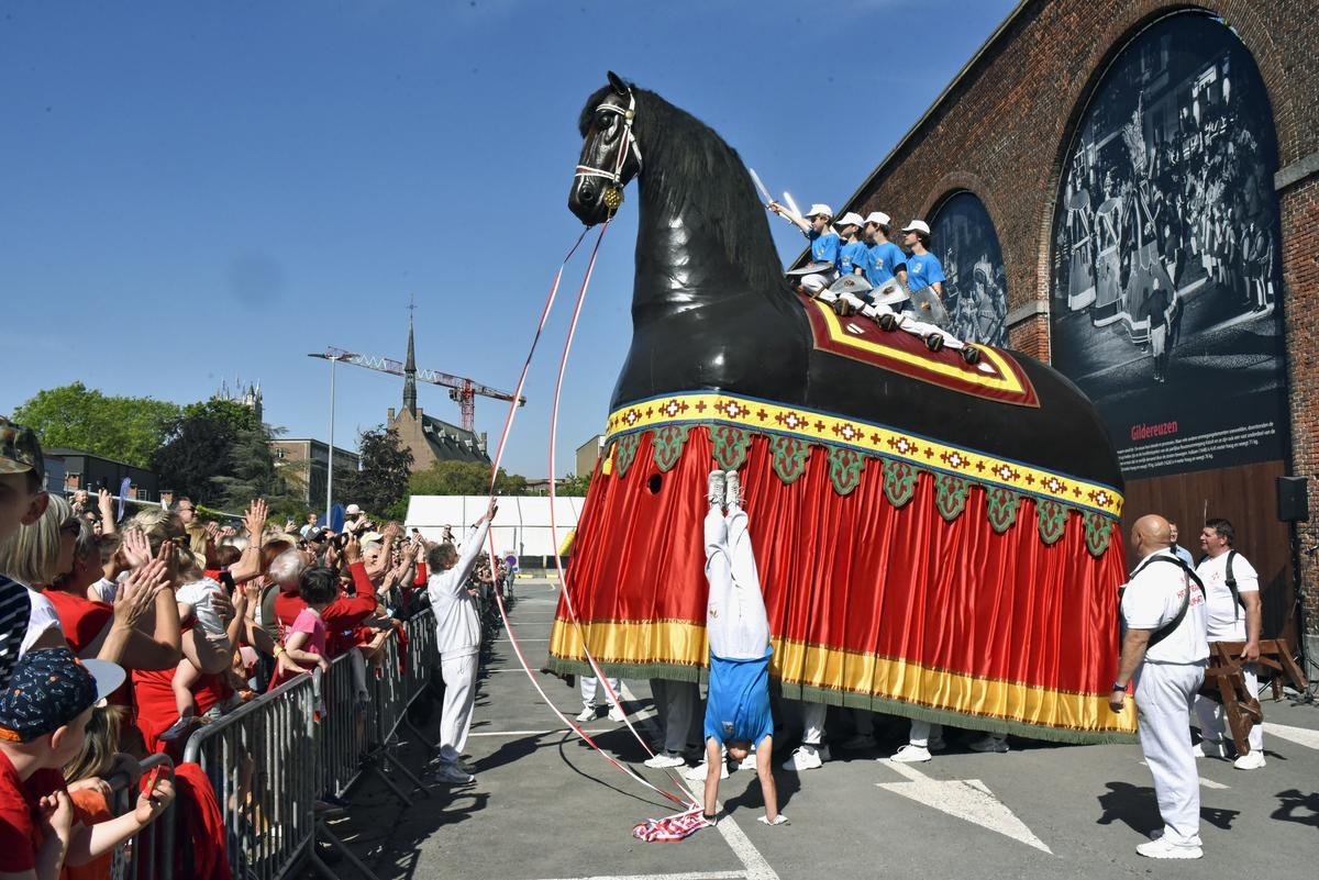 In einer kleinen belgischen Gemeinde namens Dendermonde finden die letzten Trainingseinheiten vor der großen Parade am kommenden Sonntag statt. Der sogenannte Ross Bayard-Umzug mit 2000 Statisten und 100 000 erwarteten Besuchern ereignet sich nur alle zehn Jahre und ist Unesco-Weltkulturerbe.