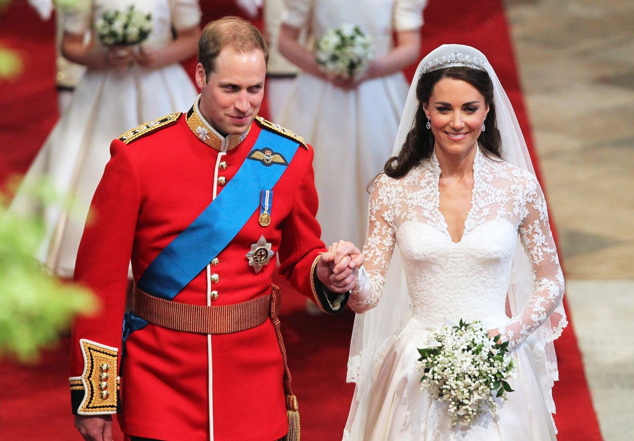 Kate Middleton und Prinz William bei ihrer Hochzeit im April 2011.