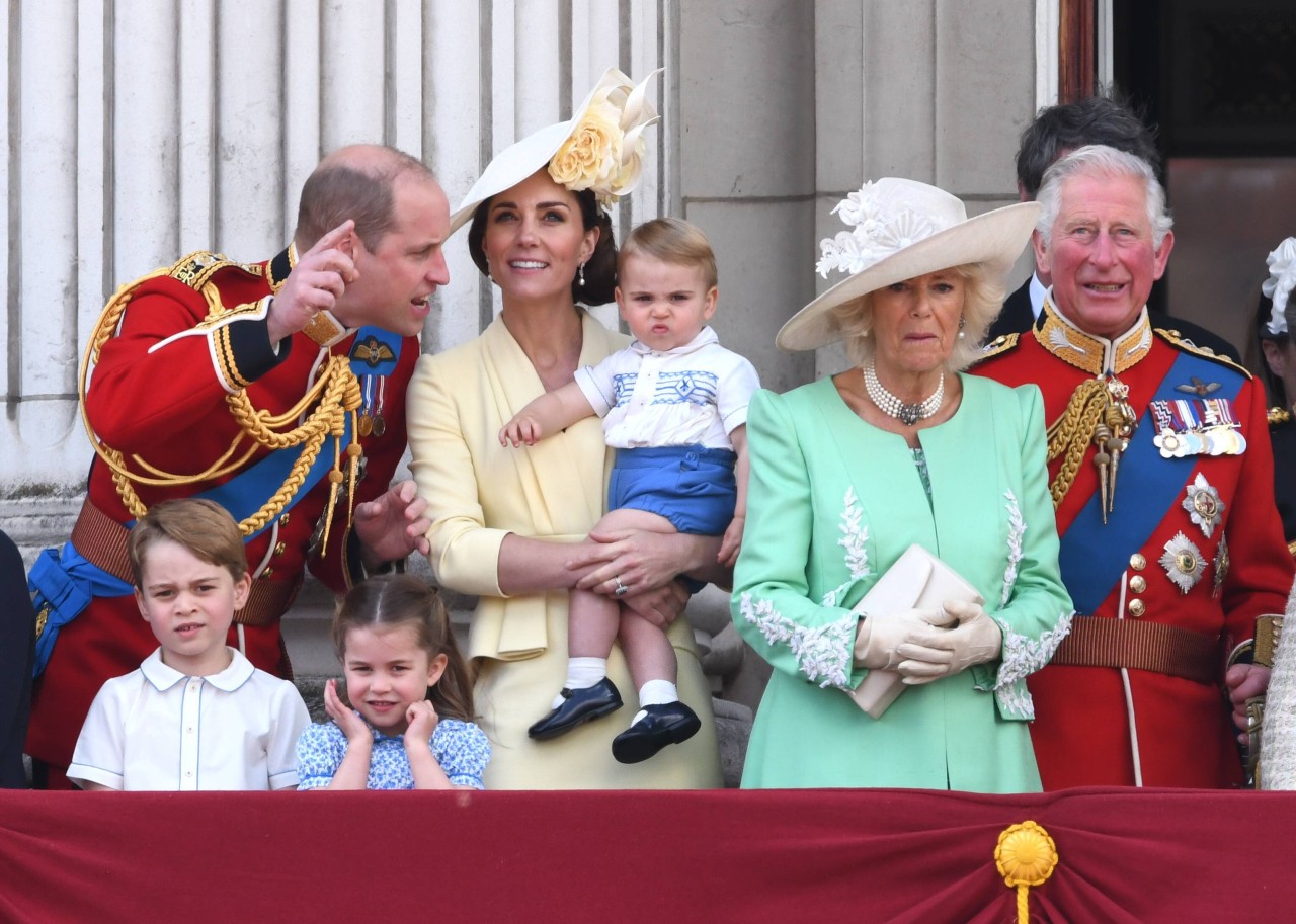 Kate Middleton mit Louis, George und Charlotte und Prinz William im Sommer 2019. (Archivfoto)