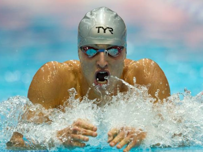 Markus Deibler nimmt die 200 Meter Lagen in Angriff...