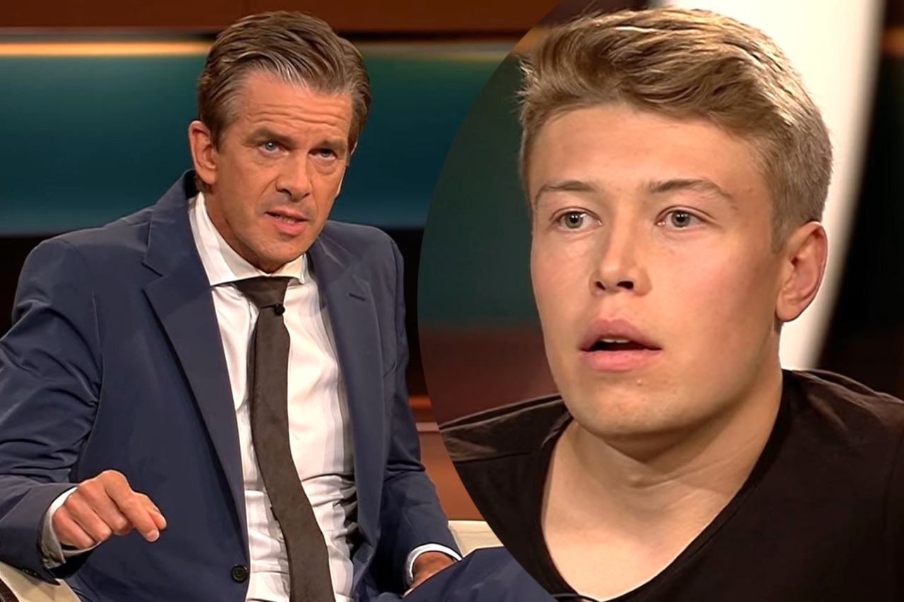 ZDF-Moderator Markus Lanz und sein Gast, der politisch engagierte und schlagfertige Student Moritz Piepel.