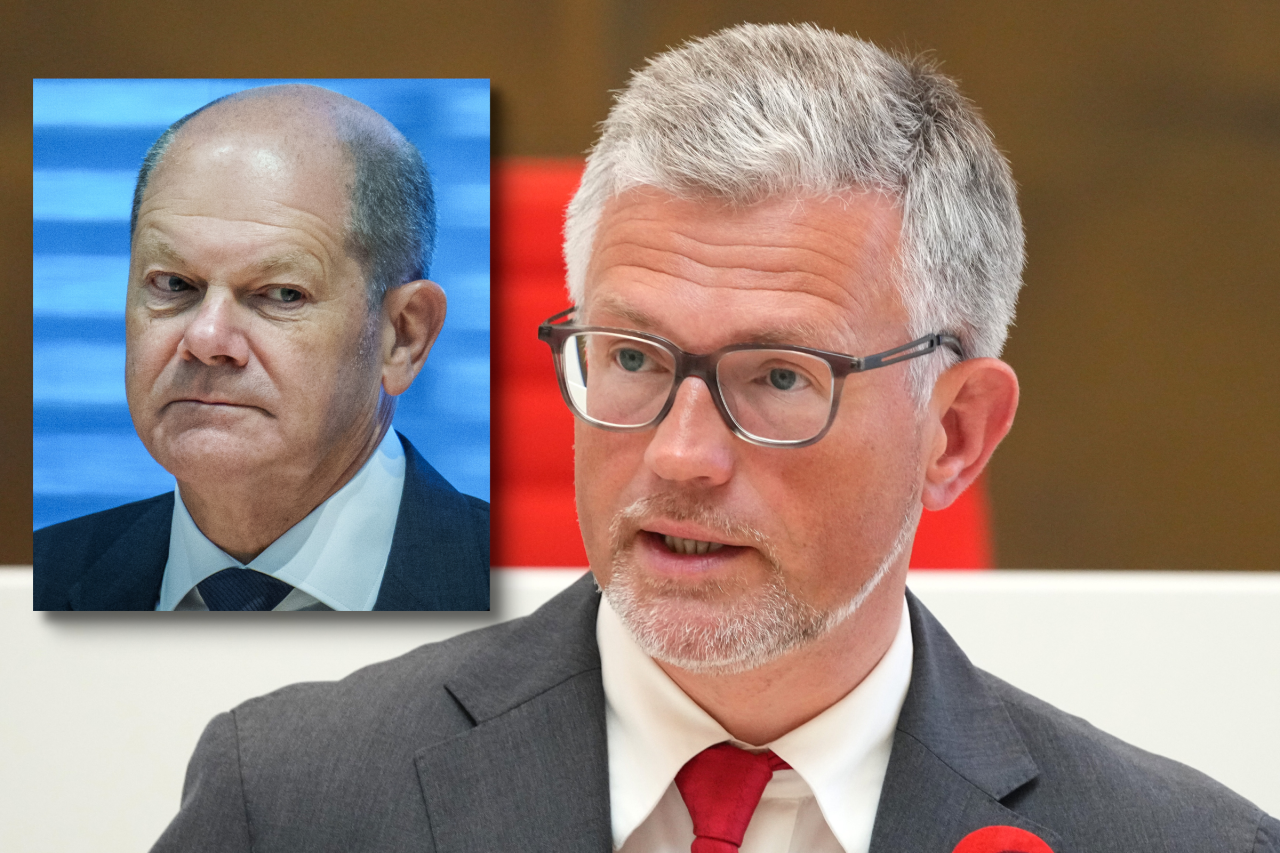 Botschafter Melnyk und Kanzler Scholz. 