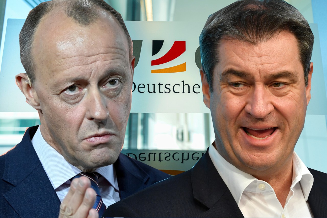 CSU-Chef Markus Söder teilt gegen CDU-Mann Friedrich Merz aus.