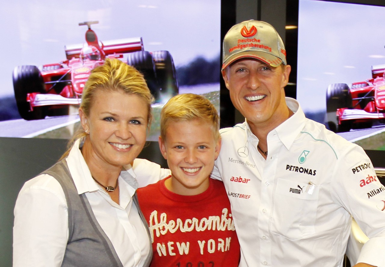 Michael Schumacher, Corinna Schumacher und Sohn Mick.