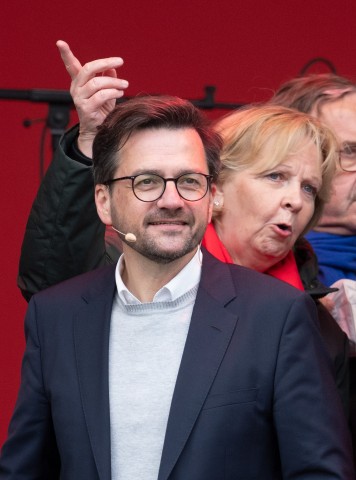 Hannelore Kraft unterstützte Thomas Kutschaty vor der NRW-Wahl 2022 beim Wahlkampfauftakt in Essen.