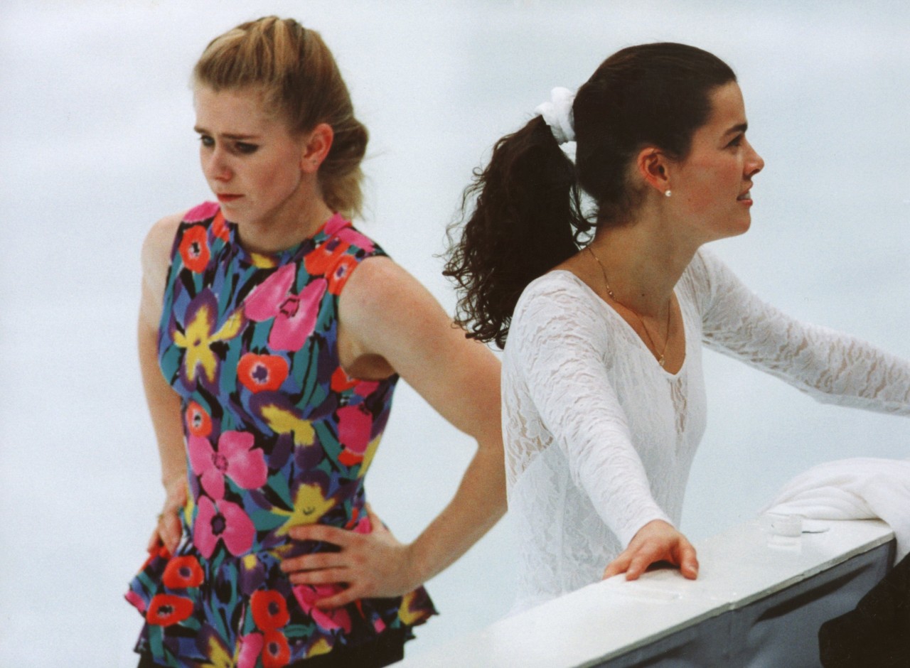 Nancy Kerrigan (r.) und ihre damals ärgste Konkurrentin Tonya Harding.