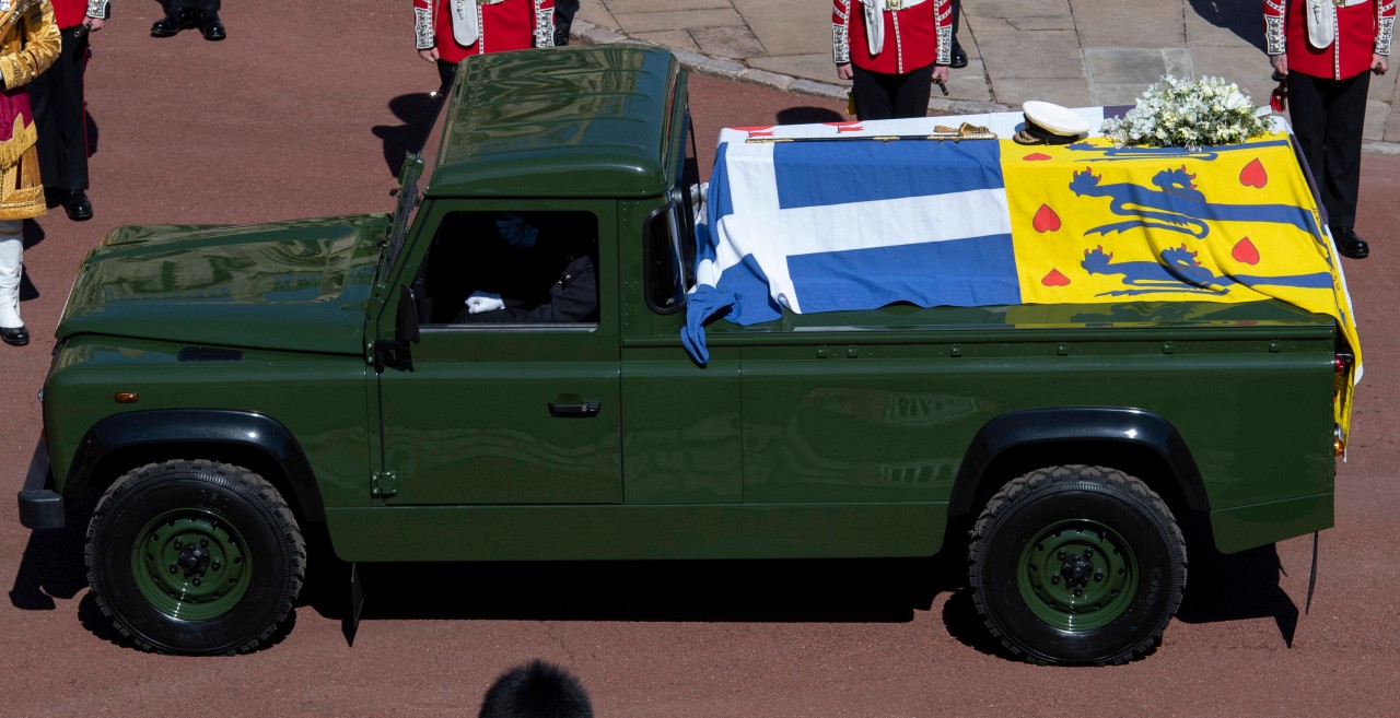 Der Range Rover, der Prinz Philip zur St. George's Chapel brachte.