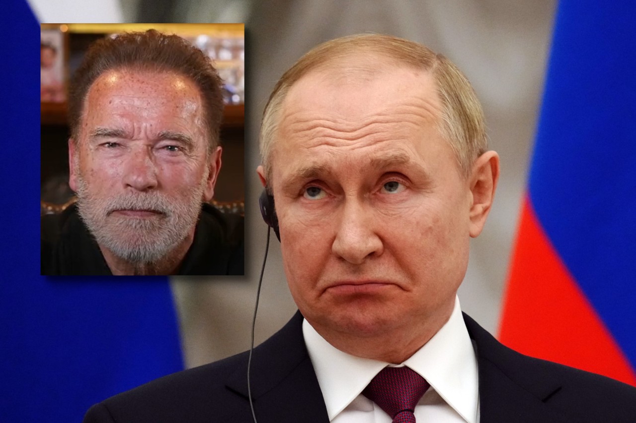 Arnold Schwarzenegger stellt sich gegen Wladimir Putin. Sein Videoclip geht viral. 