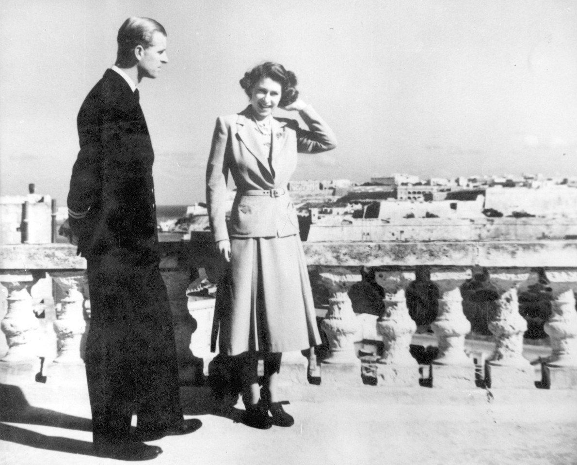 Queen Elizabeth II. und Prinz Philip auf Malta.