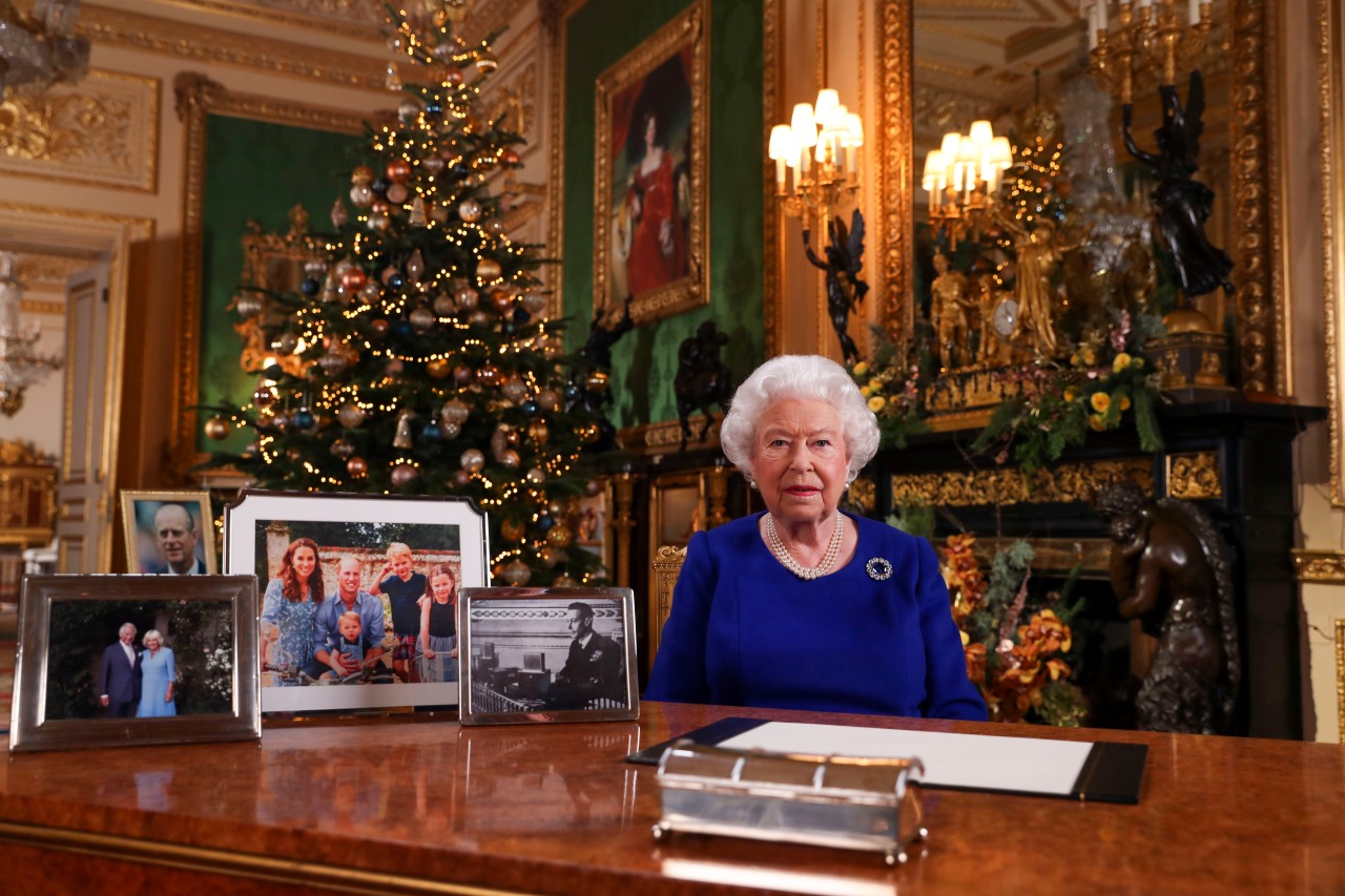 Queen Elizabeth II. bei ihrer Weihnachtsansprache im Jahr 2019.