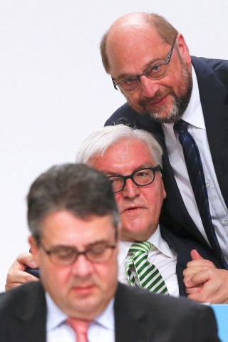 Die drei von der SPD: Sigmar Gabriel, Frank-Walter Steinmeier und Martin Schulz.