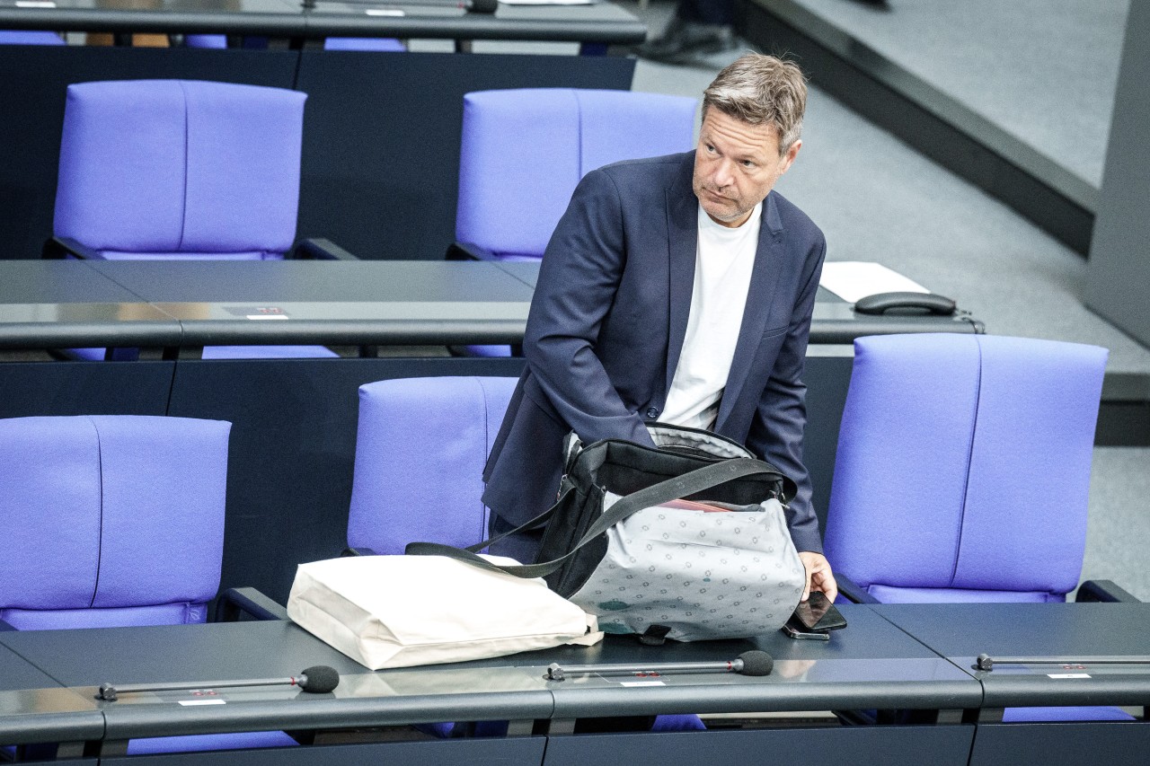 Robert Habeck am Donnerstag im Bundestag. 