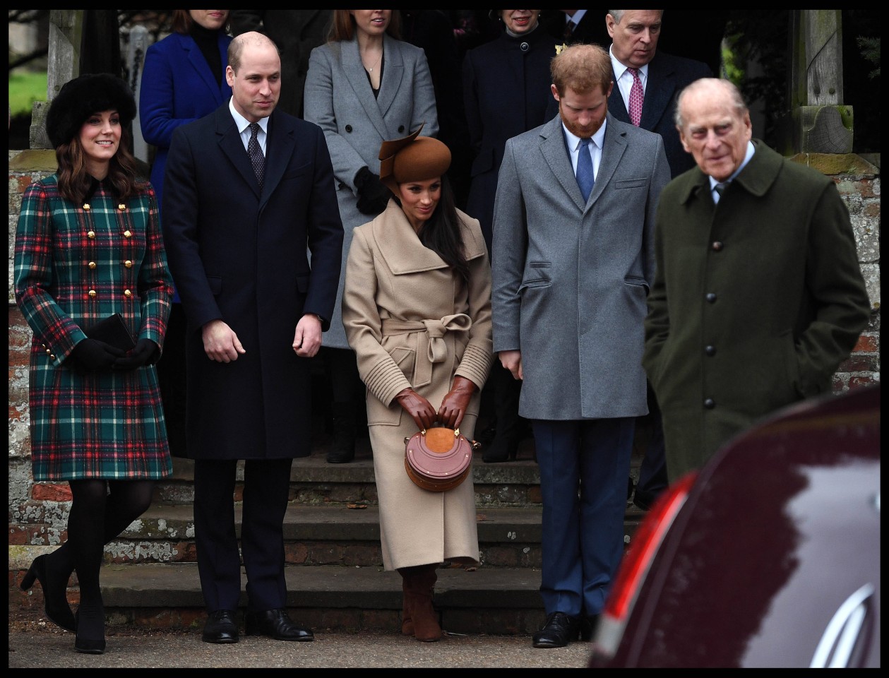 Kate Middleton, Prinz William, Meghan Markle und Prinz Harry mit Prinz Philip – nicht alle werden bei seiner Beerdigung dabei sein können. (Archivfoto)
