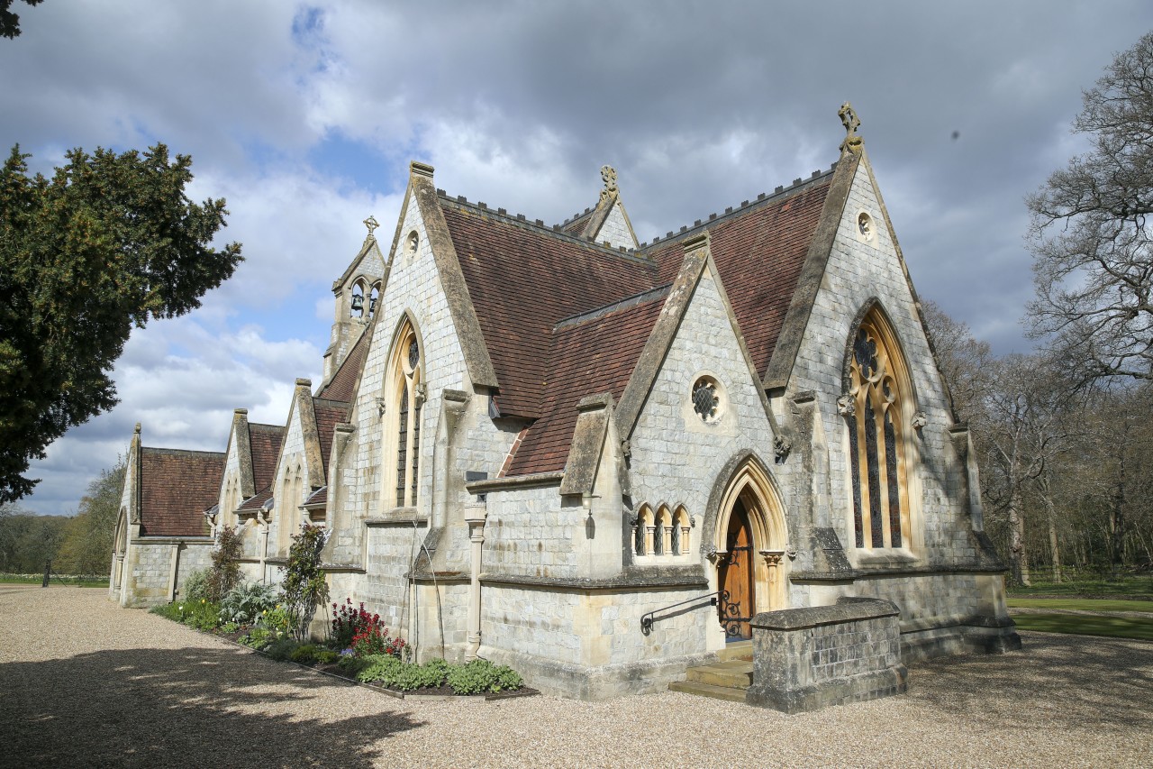 Die Allerheiligenkapelle auf dem Gelände der Royal Lodge in Windsor.