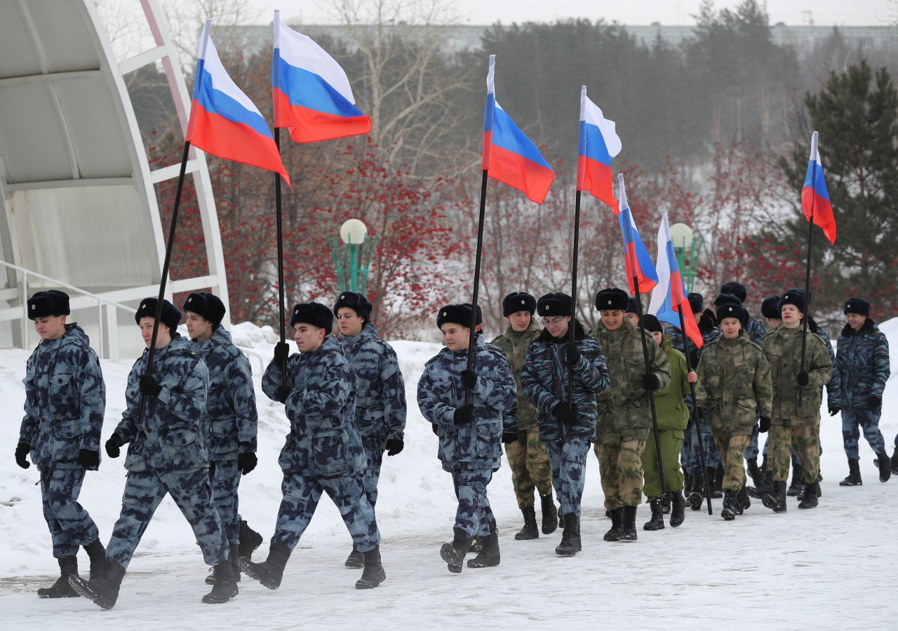 Russische Soldaten in der Ukraine. Dieses Foto stammt von der russischen Staatsagentur TASS. 