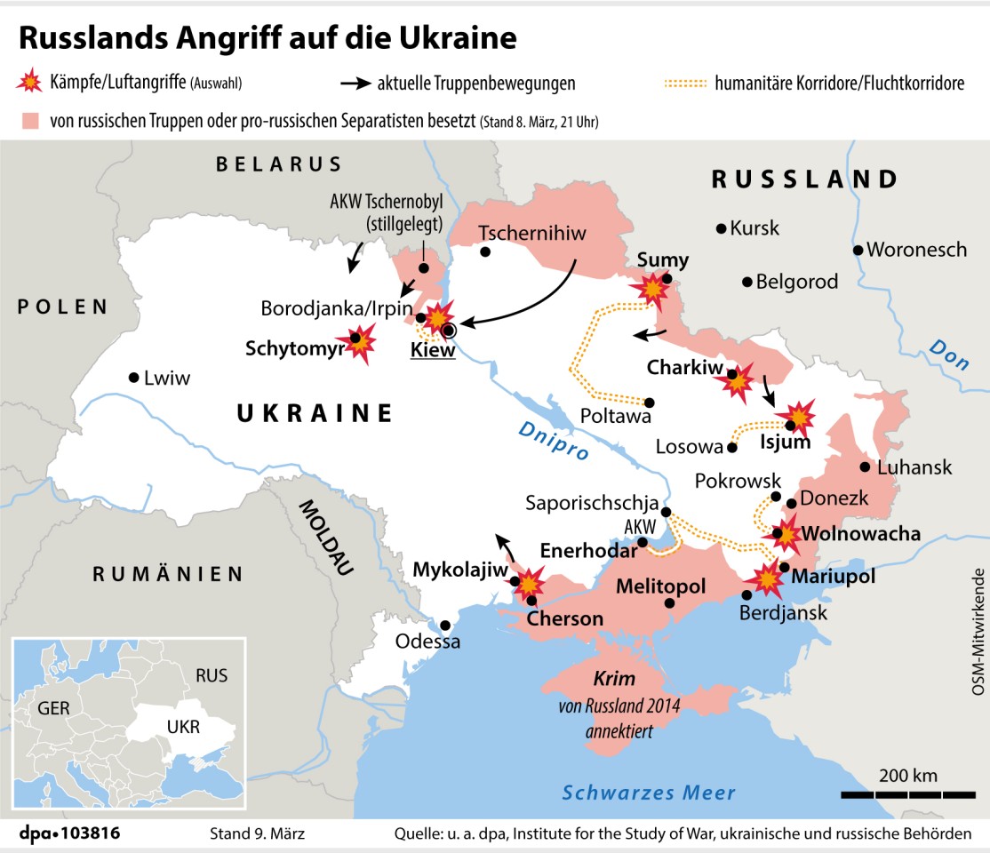 In Kürze wird ein russischer Großangriff auf Kiew erwartet. 
