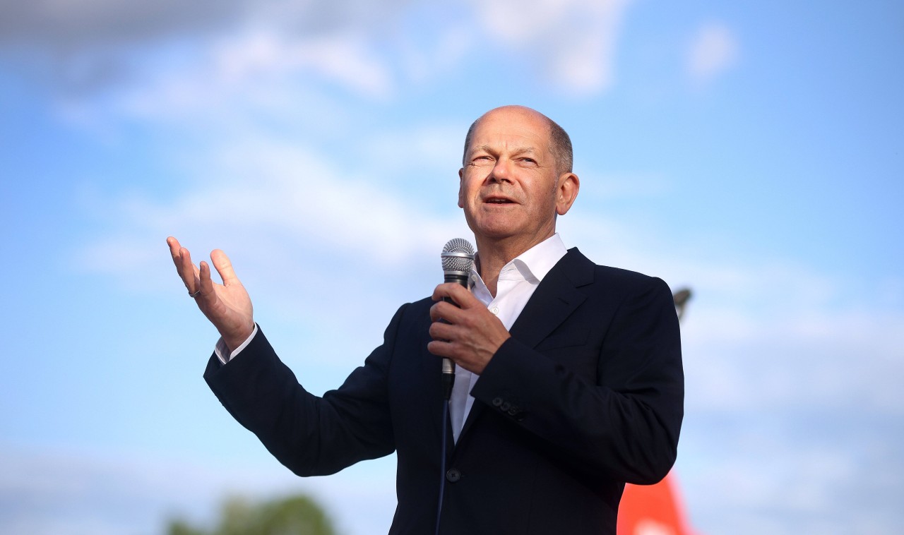 SPD-Kanzlerkandidat Olaf Scholz sieht einen positiven Trend für seine Partei. (Archivfoto)
