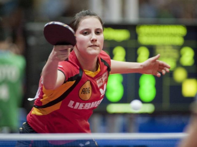 Tischtennis-Spielerin Sabine Winter gehört mit ihren 19 Jahren zu den jüngeren Teilnehmerinnen in London.