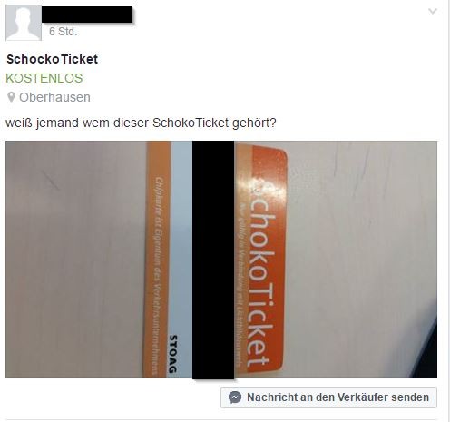 Kein seltener Anblick in Facebook-Gruppen: Finder suchen mit Foto nach den Besitzern verlorener Fahrkarten 