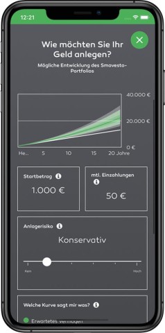 Die Sparkasse Duisburg setzt auf die Smavesto-App.