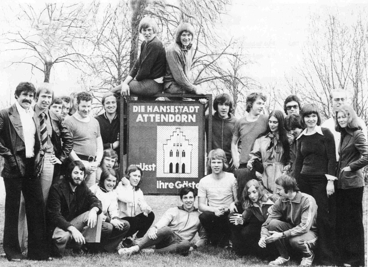Die Mannschaft, die Attendorn 1975 bei "Spiel ohne Grenzen" vertrat. (Foto: WP)
