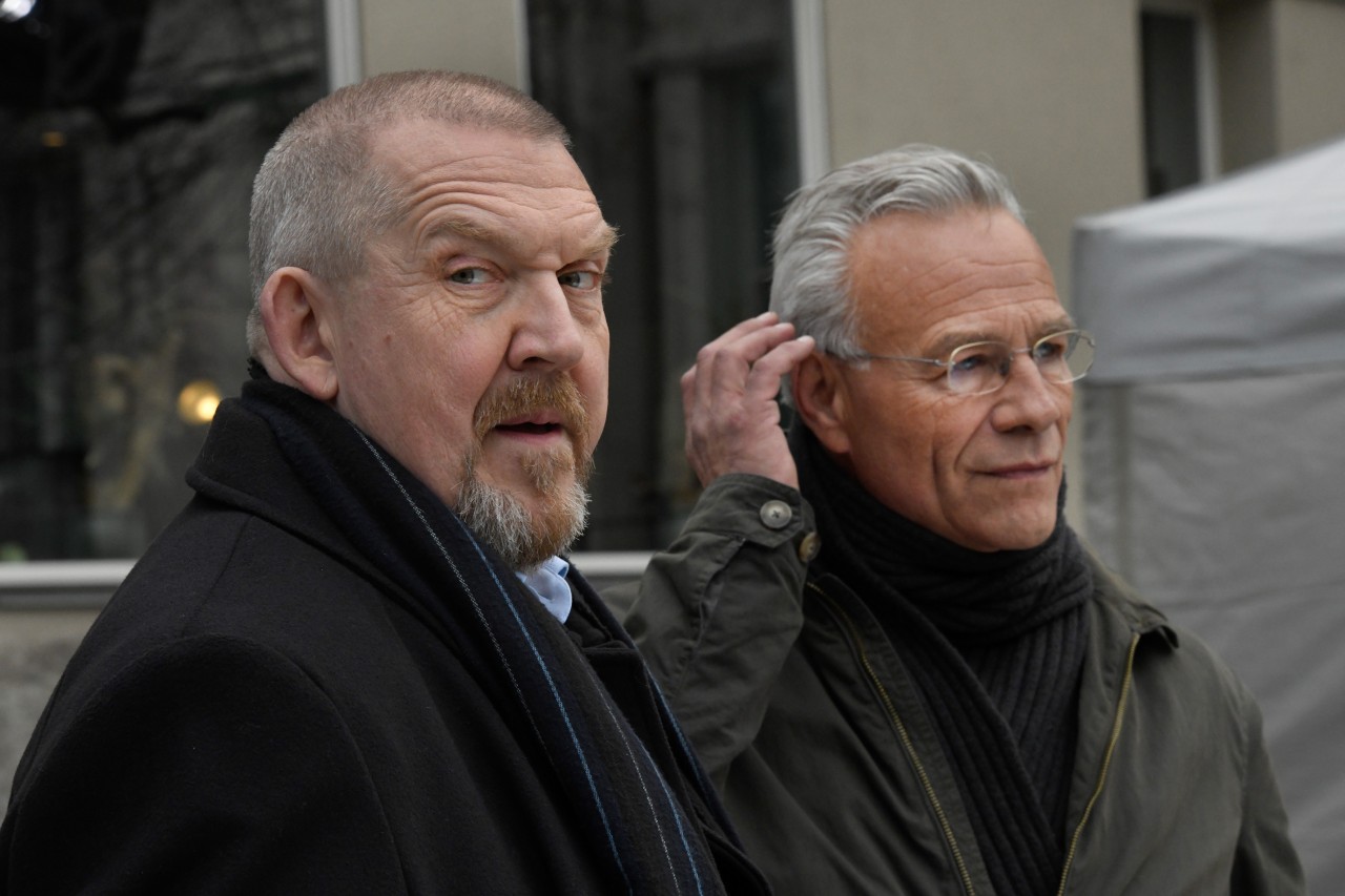 Die „Tatort“-Stars Dietmar Bär und Klaus J. Behrends.