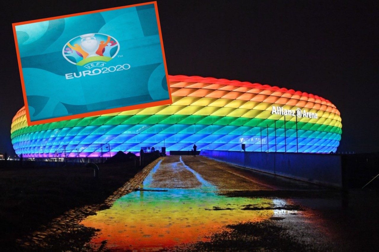 EM 2021: Zum letzten Gruppenspiel der deutschen Nationalmannschaft sollte die Arena in Regenbogenfarben erstrahlen. 