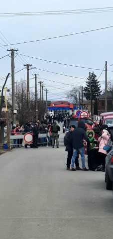 An der slowakischen Grenze kommen viele Flüchtlinge aus der Ukraine an. 