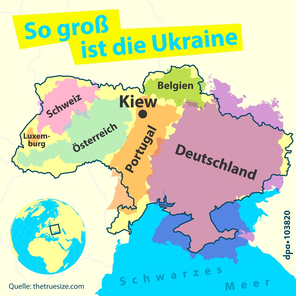 Die Ukraine ist nicht nur ein großes Land, sondern wird auch als "Kornkammer Europas" bezeichnet. 