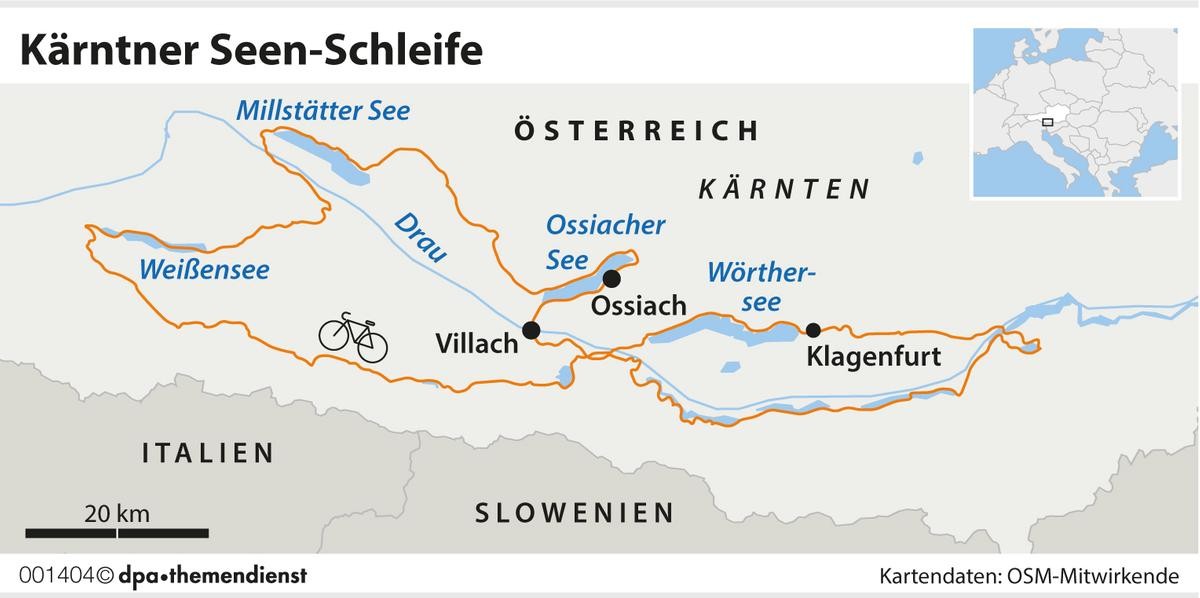 Unterwegs auf der Kärntner Seen-Schleife" von Anita Arneitz vom 9. Mai 2022: Die Große Seen-Schleife in Kärnten führt auf rund 340 Kilometern entlang von zehn Seen und zwei Flüssen. 