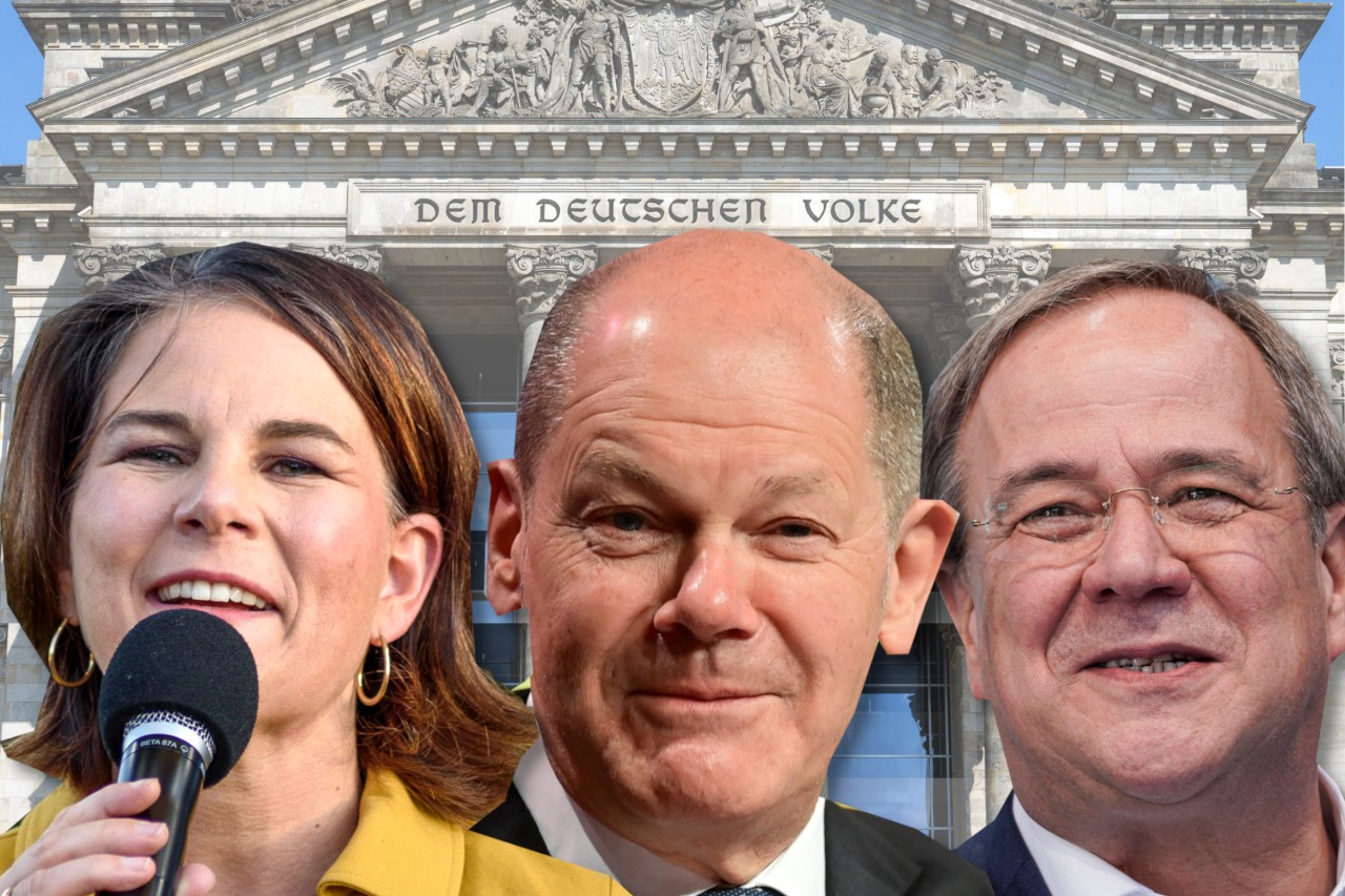 Bundestagswahl: Der Tag der Entscheidung für die Kanzlerkandidaten Annalena Baerbock, Olaf Scholz und Armin Laschet. 