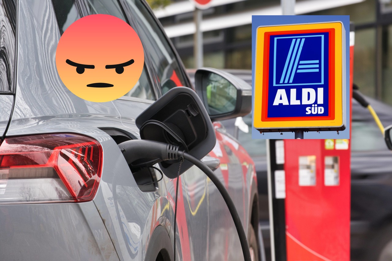 Aldi: Wegen den Ladestationen für E-Autos gibt es jetzt mächtig Stunk auf einem Parkplatz des Discounters. (Symbolbild)