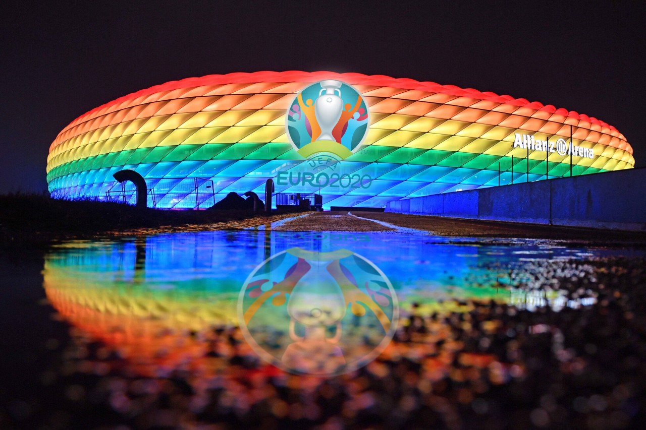 So soll die Allianz-Arena beim Spiel Deutschland gegen Ungarn aussehen.